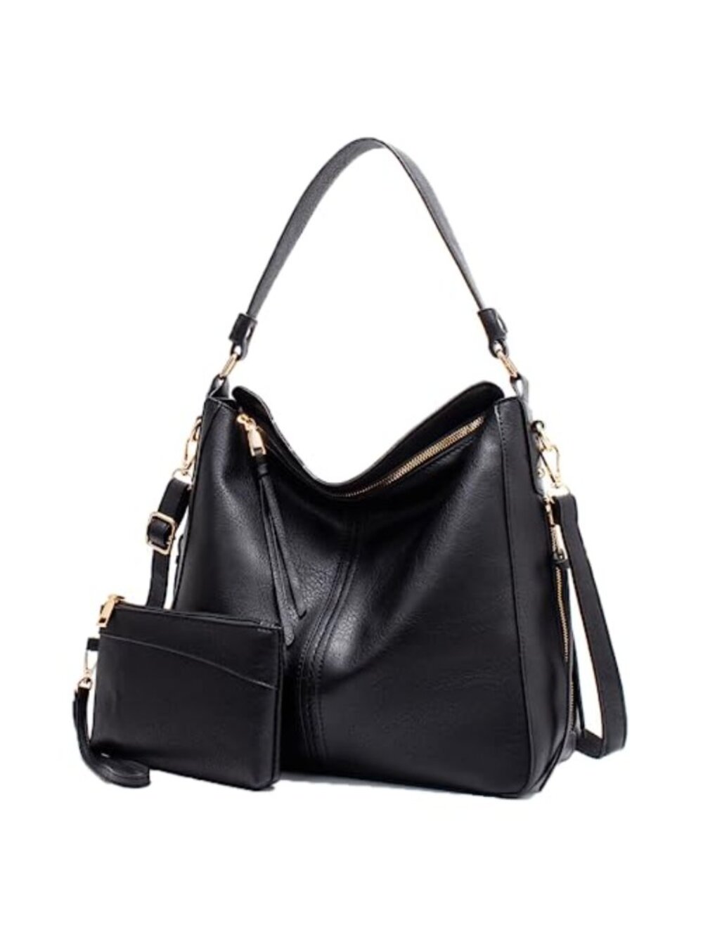 Women's Hobo Shoulder Bag Faux Leather Large Tote Top Handle Handbag